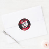 Spooky Haunted Doll Ronde Sticker (Envelop)