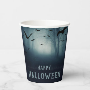 Spooky Haunted Forest Halloween Party Papieren Bekers