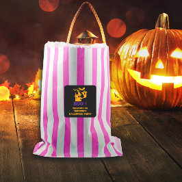 Spooky Haunted House Aangepaste Naam Vierkante Sticker