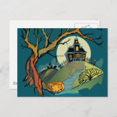 Spooky Haunted House Briefkaart (Voorkant / Achterkant)