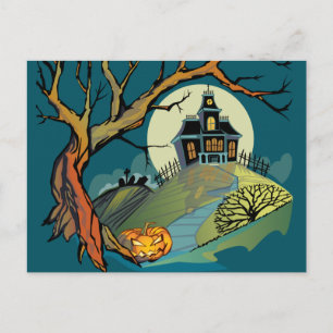 Spooky Haunted House Briefkaart