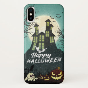 Spooky Haunted House Costume Night Sky Halloween iPhone X Hoesje