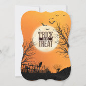 Spooky Haunted House Costume Night Sky Halloween Kaart (Achterkant)