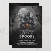 Spooky Haunted House Halloween Kaart (Voorkant / Achterkant)