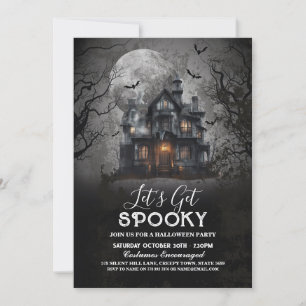 Spooky Haunted House Halloween Kaart