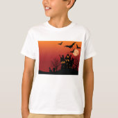 Spooky Haunted House Halloween Night T-shirt (Voorkant)