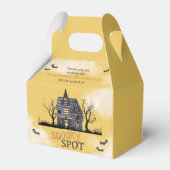 Spooky Haunted House Halloween Party Gable 4x2.5x5 Bedankdoosjes (Achterkant)