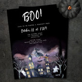 Spooky Haunted House Halloween Party Invitation Feestdagenkaart