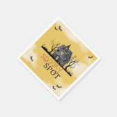 Spooky Haunted House Halloween Party Papier servet (Hoek)