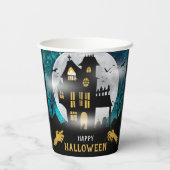 Spooky Haunted House Halloween Party Papieren Bekers (Achterkant)