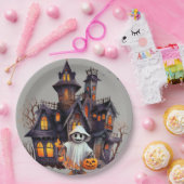Spooky Haunted House Papieren Bordje (Feest)