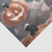 Spooky Haunted House Waterverf Gift Wrap Tissuepapier (Detail)