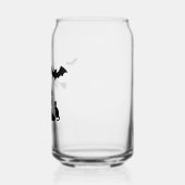 Spooky Haunted House & Witch Silhouette | Blikvorm Glas (Links)