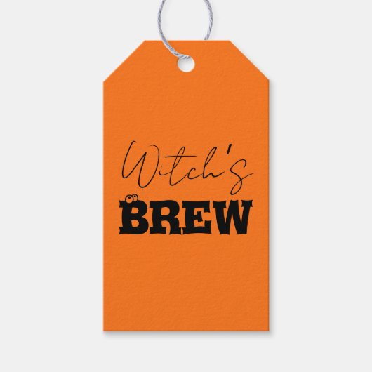 Spooky Haunted House & Witch Silhouette | Cadeaulabel (Voorkant)