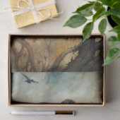 Spooky Haunting Fantasy Gothic Raven  Tissuepapier (Geschenk)