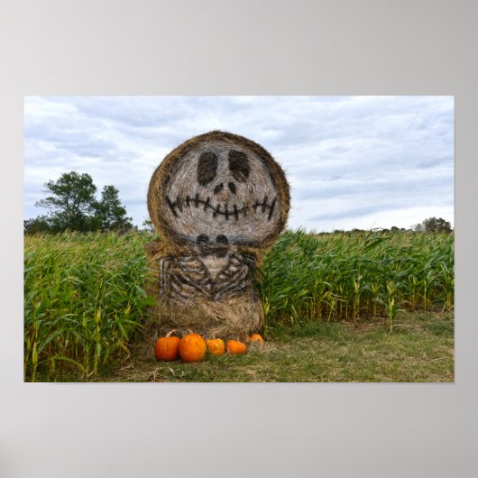 Spooky Hay Bale Poster (Voorkant)