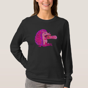 Spooky Hedgel Vaporwave Creepy Animal Chainzaag H T-shirt