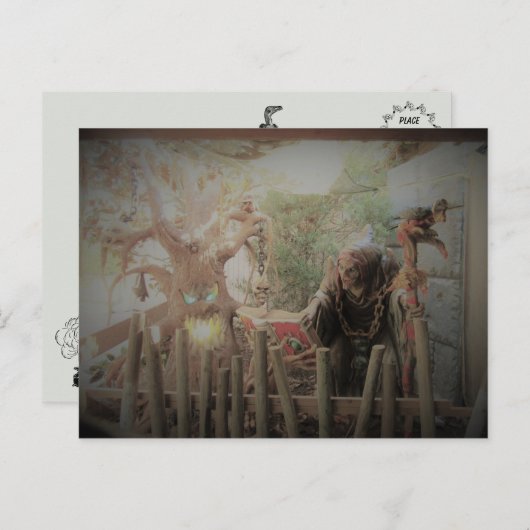 Spooky Heks Halloween Briefkaart (Voorkant / Achterkant)