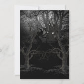 Spooky Heksen Bos Halloween Feest Uitnodiging (Achterkant)