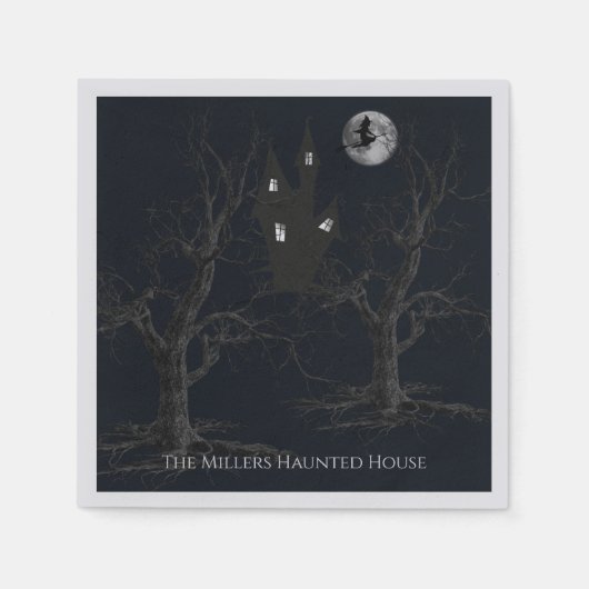 Spooky heksen bos servet (Voorkant)