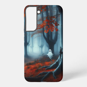 Spooky Herfst bossen met een spook Samsung Galaxy Hoesje