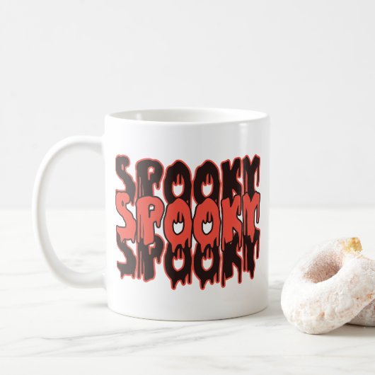 Spooky Herfst Mok, Spooky Gift voor Herfst, Hallow Koffiemok (Met donut)