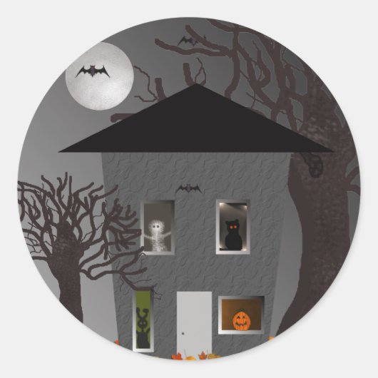 Spooky House Halloween Stickers (Voorkant)