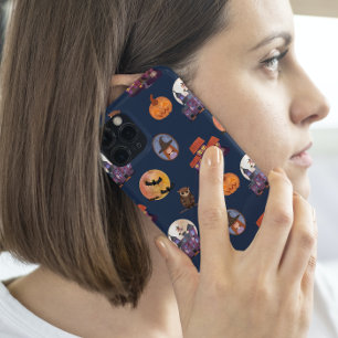 Spooky House Leuke Kleine Heks Uil Maan Halloween iPhone 13 Pro Max Hoesje