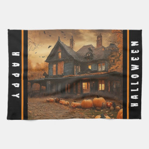 Spooky House Pompoen Halloween Collectie Theedoek