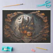 Spooky huis- Halloween Tissuepapier (Craft)