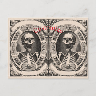 Spooky Human Skull Thunder_Cove Briefkaart