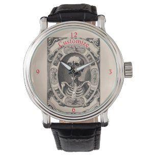 Spooky Human Skull Thunder_Cove Horloge