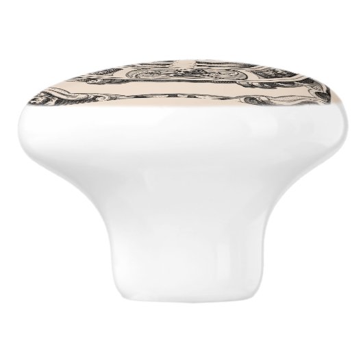 Spooky Human Skull Thunder_Cove Keramische Knop (Zijkant)