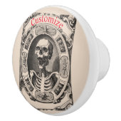 Spooky Human Skull Thunder_Cove Keramische Knop (Rechts)