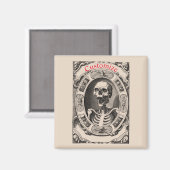 Spooky Human Skull Thunder_Cove Magneet (Voorkant / Achterkant)