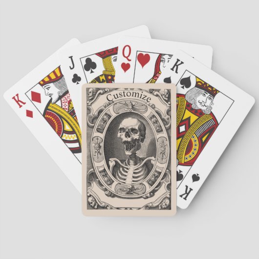Spooky Human Skull Thunder_Cove Pokerkaarten (Achterkant)