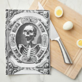 Spooky Human Skull Thunder_Cove Theedoek (Quarter Fold)