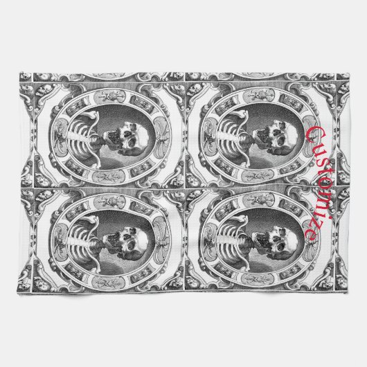 Spooky Human Skull Thunder_Cove Theedoek (Horizontaal)