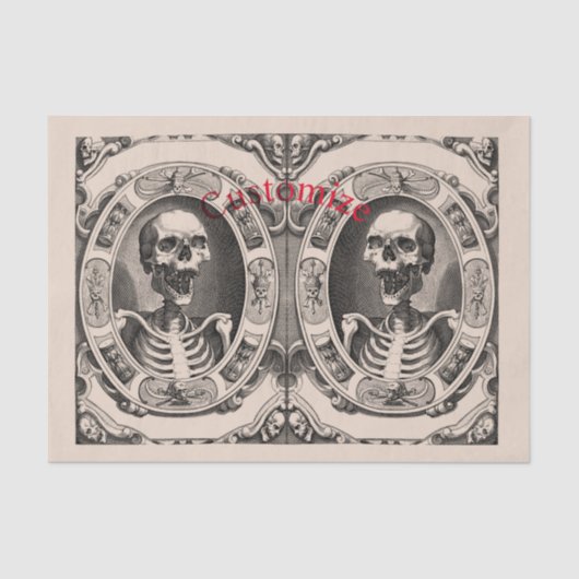 Spooky Human Skull Thunder_Cove Tissuepapier (Voorkant)