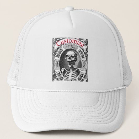 Spooky Human Skull Thunder_Cove Trucker Pet (Voorkant)