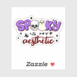 Spooky is mijn estheticum - Halloween Skull en Gho Sticker