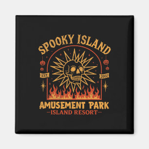 Spooky Island Est 2002 pretpark Skull Hallow Magneet