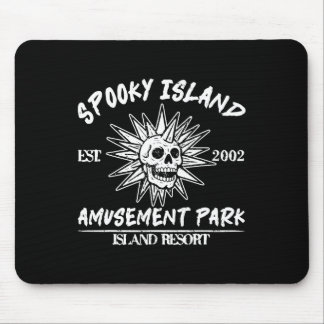 Spooky Island Retro Halloween Skull 90s Halloween Muismat