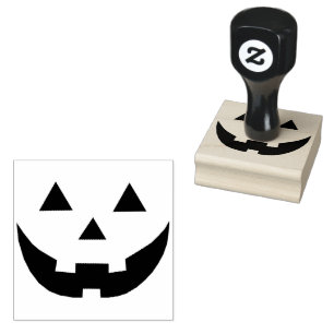 Spooky Jack o lantaarn pompoen gezicht leuk Hallow Rubberstempel