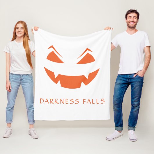 Spooky Jack O Lantern Darkness Herfsten Halloween Fleece Deken (In situ)