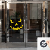 Spooky Jack-o-lantern Face Raamsticker (Kantoordeur)