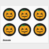 Spooky Jack-O'-Lantern Halloween Design Ronde Sticker (Vel)