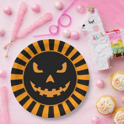 Spooky Jack-O'-Lantern Halloween Paper Bord (Feest)