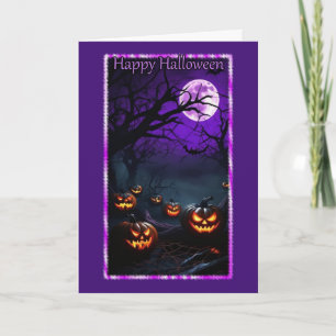 Spooky Jack-O-Lantern Ontmoeting Halloween Kaart