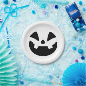 Spooky Jack-o'-Lantern Silhouette Halloween Mok Papieren Bordje (Feest)